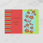 Poppy Fun Trendy Stripes Visitekaartje (Achterkant)