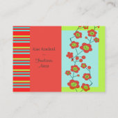 Poppy Fun Trendy Stripes Visitekaartje (Achterkant)