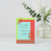 Poppy Fun Trendy Stripes Visitekaartje (Staand voorkant)