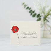 Poppy Funeral Memorial Bedankt (Staand voorkant)