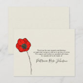 Poppy Funeral Memorial Bedankt (Voorkant / Achterkant)