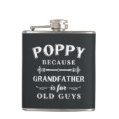 Poppy | Funny Grandfather is voor oude jongens Heupfles (Voorkant)