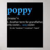 Poppy Funny Grandpa Fathers Day Poster (Voorkant)