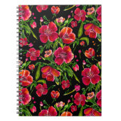 Poppy Garden Floral Design Spiral notebook Notitieboek (Voorkant)