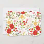 Poppy Garden Floral Moederdag Brunch Uitnodiging (Achterkant)