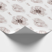 Poppy geïllustreerd cadeaupapier (Hoek)