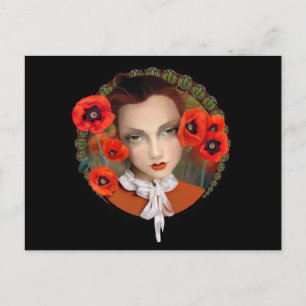 Poppy Girl-Briefkaart Briefkaart