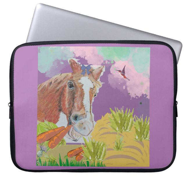 Poppy-glimlach Laptop Sleeve (Voorkant)