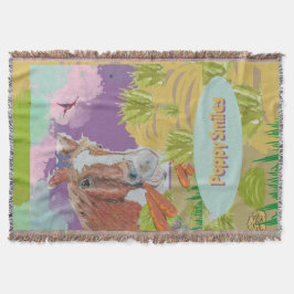 Poppy glimlacht leuke kleuren deken