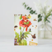 Poppy Gnome Briefkaart (Staand voorkant)