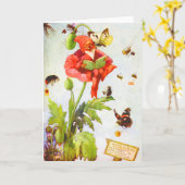 Poppy Gnome Kaart (Gele Bloem)