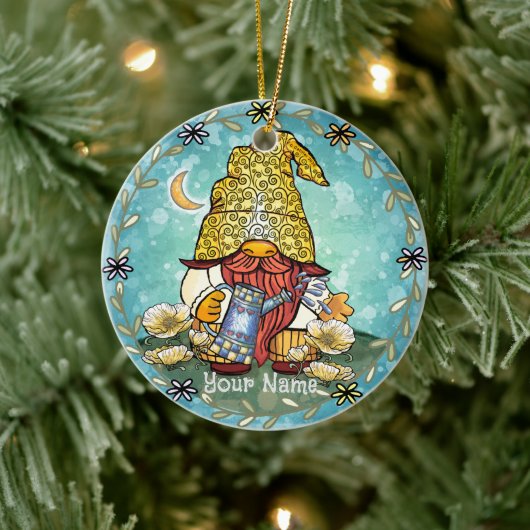 Poppy gnome keramisch ornament (Boom)