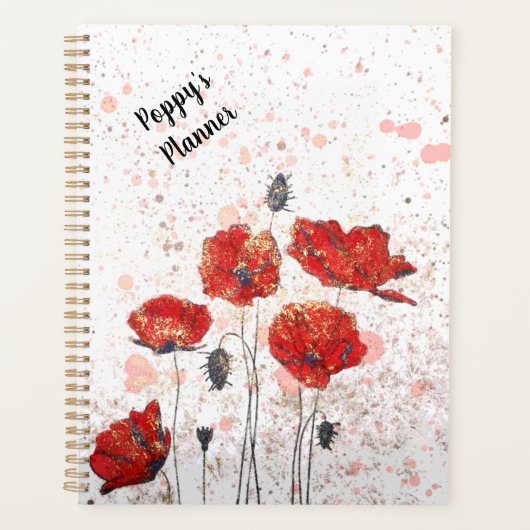 Poppy Gold - Aangepaste planner (Voorkant)