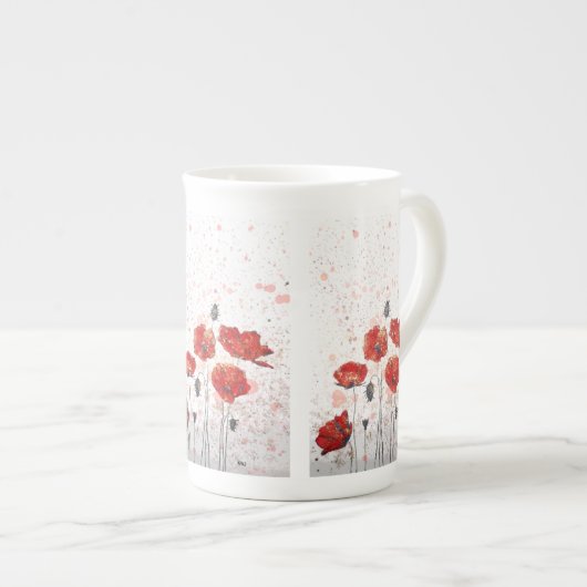 Poppy Gold - Bone china mok (Voorkant rechts)