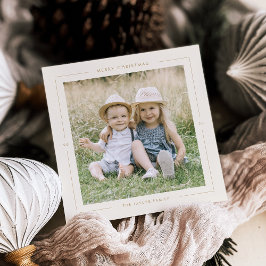 POPPY Gouden Foto Uniek Modern Vrolijk Kerstfeest Feestdagenkaart