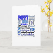 Poppy Grandpa Fathers Day Papa Pawpaw Kaart (Gele Bloem)