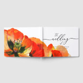 Poppy groen Waterverf bruiloft Gastenboek (Volledig)