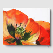 Poppy groen Waterverf bruiloft Gastenboek (Achterkant)
