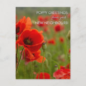 Poppy groeten van uw nieuwe buren Briefkaart (Voorkant)