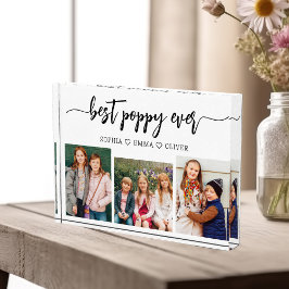 Poppy Grootvader Kleinkinderen Fotocollage Fotoblokken