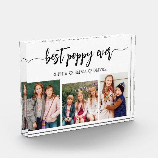 Poppy Grootvader Kleinkinderen Fotocollage Fotoblokken (Links)