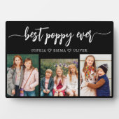 Poppy Grootvader Kleinkinderen Fotocollage Fotoplaat (voorkant)