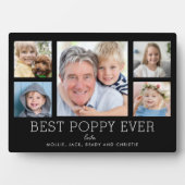 Poppy Grootvader Kleinkinderen Fotocollage Fotoplaat (voorkant)