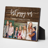 Poppy Grootvader Kleinkinderen Hout Fotocollage Fotoplaat (Zijkant)