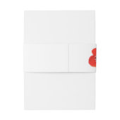 Poppy Hand geschilderde rode bloem Uitnodigingen Wikkel (Achterkant Voorbeeld)