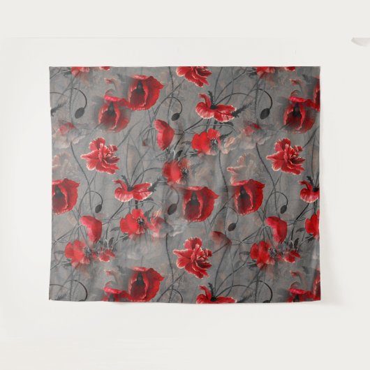 Poppy Haze Wandkleed (Voorkant (horizontaal))