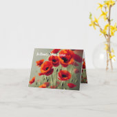 Poppy Herinnering - Eerlijk voor uw dienst Kaart (Gele Bloem)