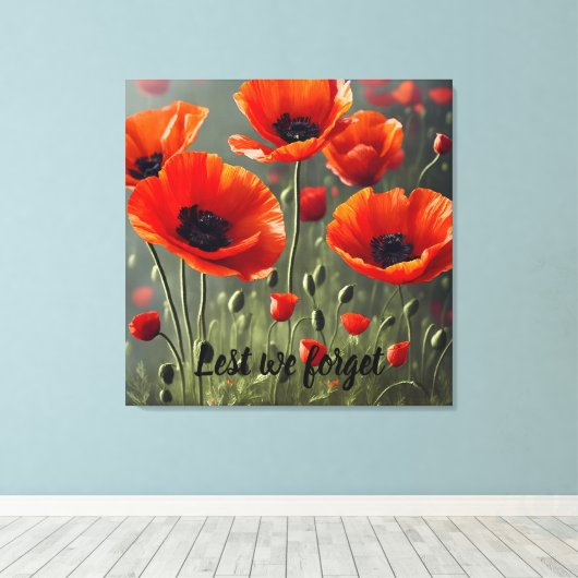 Poppy Herinnering - Laten we het vergeten Canvas Afdruk (Insitu (Houten vloer))
