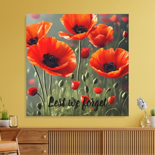 Poppy Herinnering - Laten we het vergeten Canvas Afdruk (Insitu (Woonkamer))