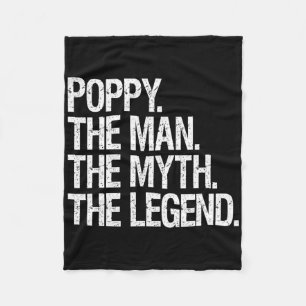 Poppy Het Man De mythe De legende Funny Fathers GI Fleece Deken