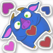 Poppy houdt van je, sticker (Voorkant)