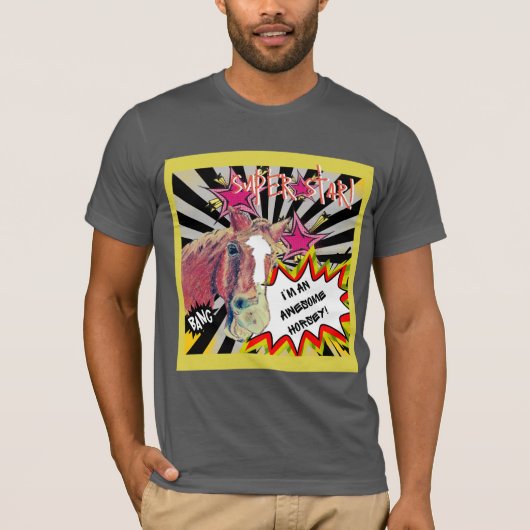 Poppy Ik ben een geweldige horsey! comic style T-S T-shirt (Voorkant)