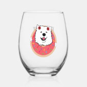 Poppy in een donut wijnglas zonder voet (Voorkant)