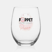 Poppy in een donut wijnglas zonder voet (Achterkant)