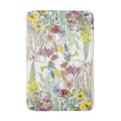  Poppy Iris Crocus Foxglove Floral Bath Mat (Voorkant Verticaal)