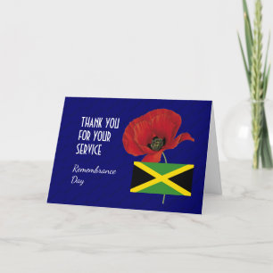 Poppy   JAMAICA Veteranen   HERDENKINGSDAG Bedankkaart