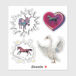 Poppy, Jamie, Esther, Swan Sticker