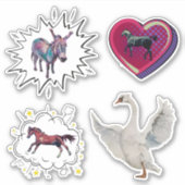 Poppy, Jamie, Esther, Swan Sticker (Voorkant)
