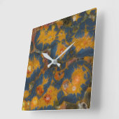 Poppy Jasper Vierkante Klok (Hoek)