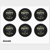 Poppy kan het oplossen ronde sticker (Vel)
