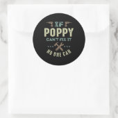 Poppy kan het oplossen ronde sticker (Tas)
