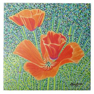 Poppy keramische tegel, Big Poppy, Little Poppy Tegeltje