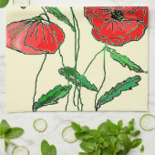 Poppy keukenhanddoek Poppies - Kies kleur (Gevouwen)