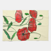 Poppy keukenhanddoek Poppies - Kies kleur (Horizontaal)
