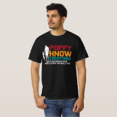 Poppy Know Alles | Papa Vaderdag T-shirt (Voorkant volledig)