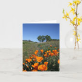 Poppy Landscape, Blank Note Kaart (Gele Bloem)